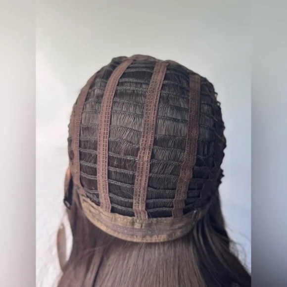 Straight Brown Wig with Bangs for Women – Natural Looking Medium Length - Picture 2 of 8